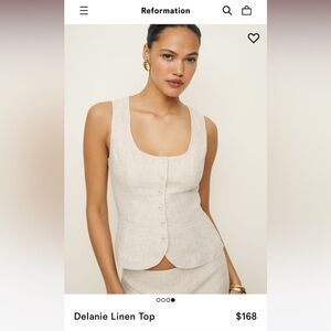 Reformation Delanie Linen Top (New with tags)